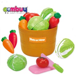 CB883144 CB883145 - Kitchen play vegetables barrel set cutting fruit toy fo kids